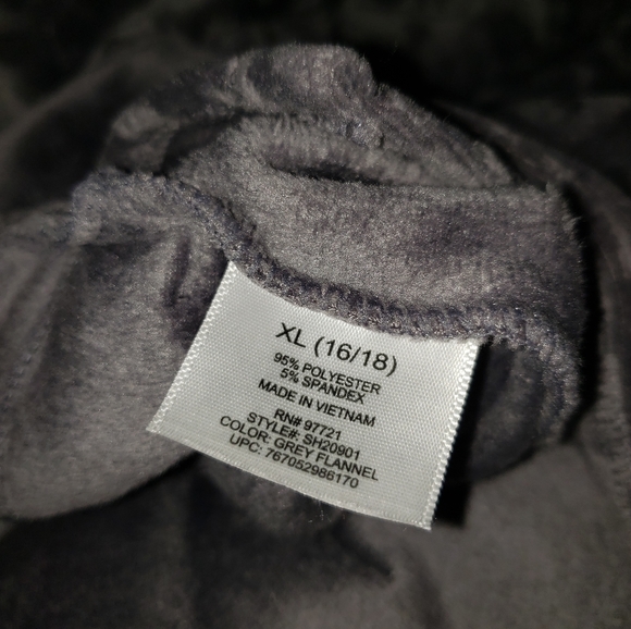 Blush XL 16 18 gray leopard velour hoodie - Picture 9 of 9